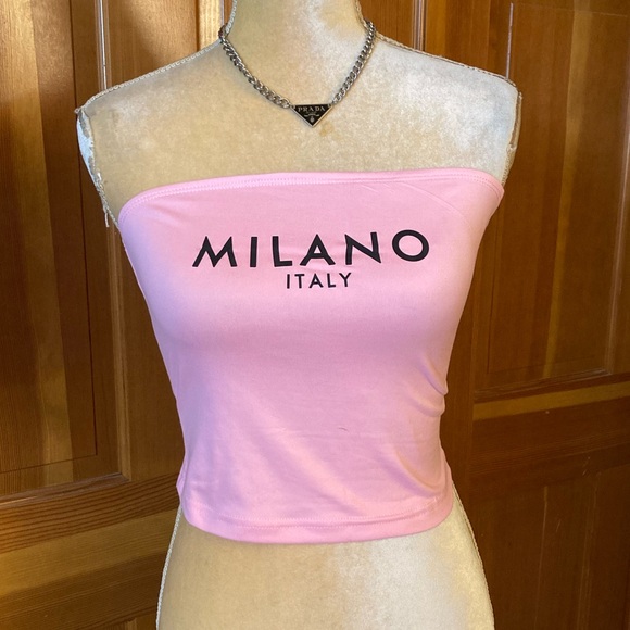 Milano Roma Strapless Baby Pink Tube Top. - Picture 5 of 15